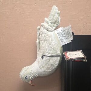 John Derian for Target Dove Bird Beaded Novelty Pillow 15x8 in.